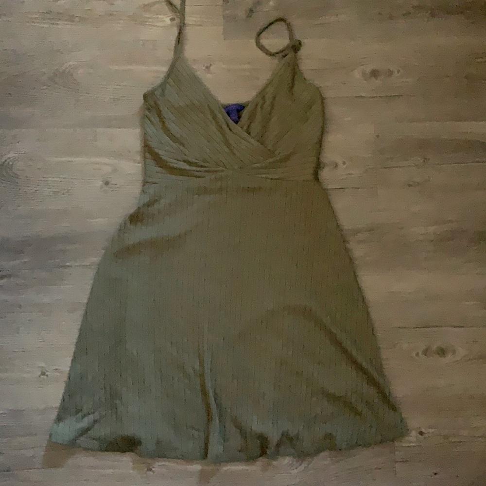Green knit dress